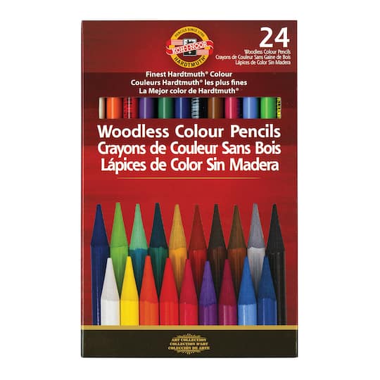 Koh-I-Noor Progresso Woodless Colour Pencils 24 Color Set